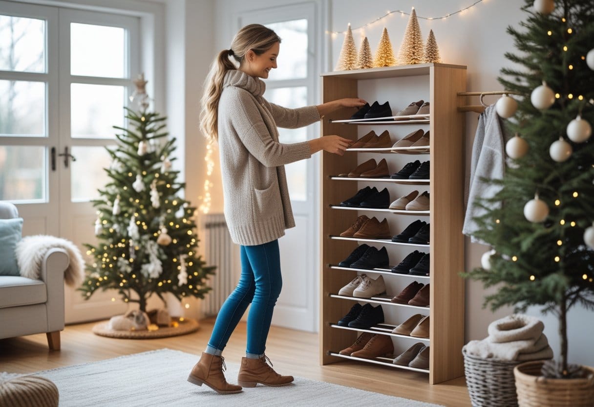 Sådan skaber du orden i hjemmet til jul med et praktisk skostativ